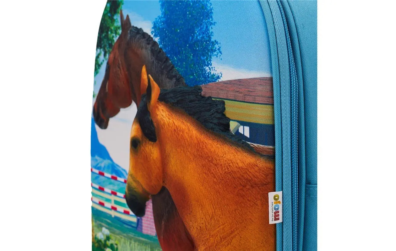 Mochila caballos 3D Junior con 3 figuras y folleto de coleccionista (Caballo, Potro y Conejo) - Rincón del Valle