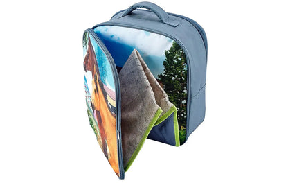 Mochila caballos 3D Junior con 3 figuras y folleto de coleccionista (Caballo, Potro y Conejo) - Rincón del Valle