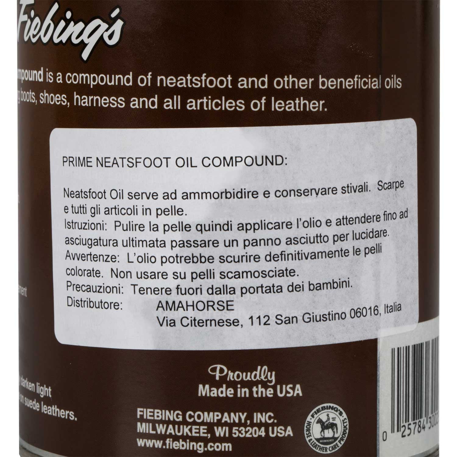 Aceite cuero compound Fiebing's 946 ml