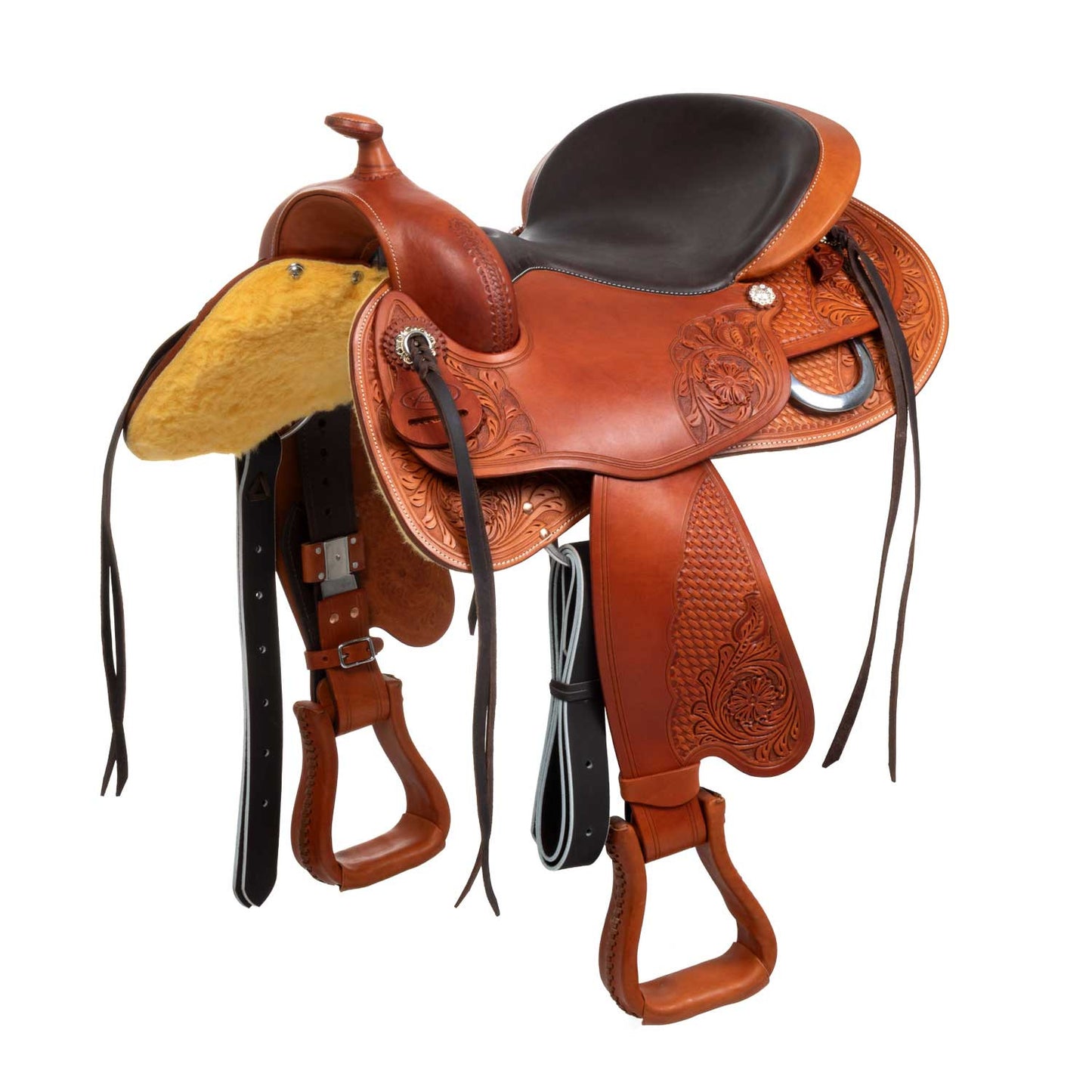 Sella fmw redonda cuero de vaca Freemax