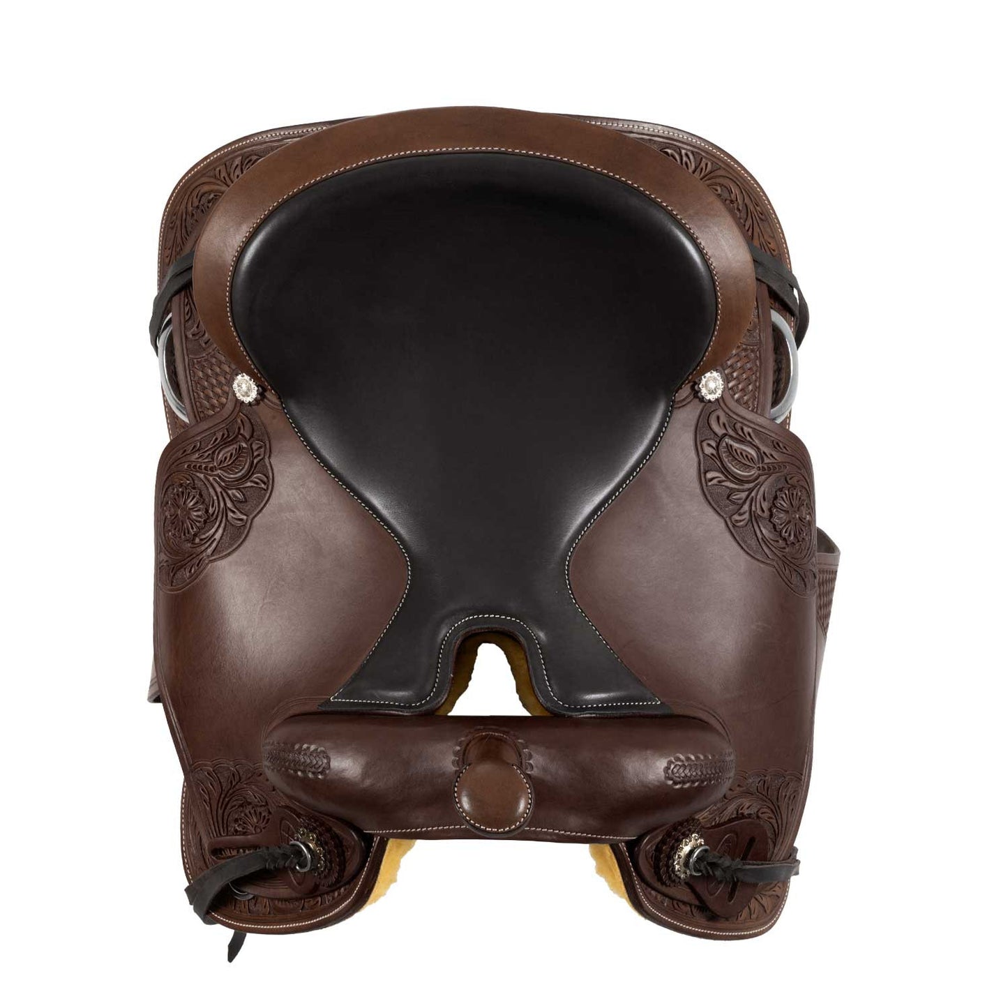 Sella fmw redonda cuero de vaca Freemax - Marrón oscuro