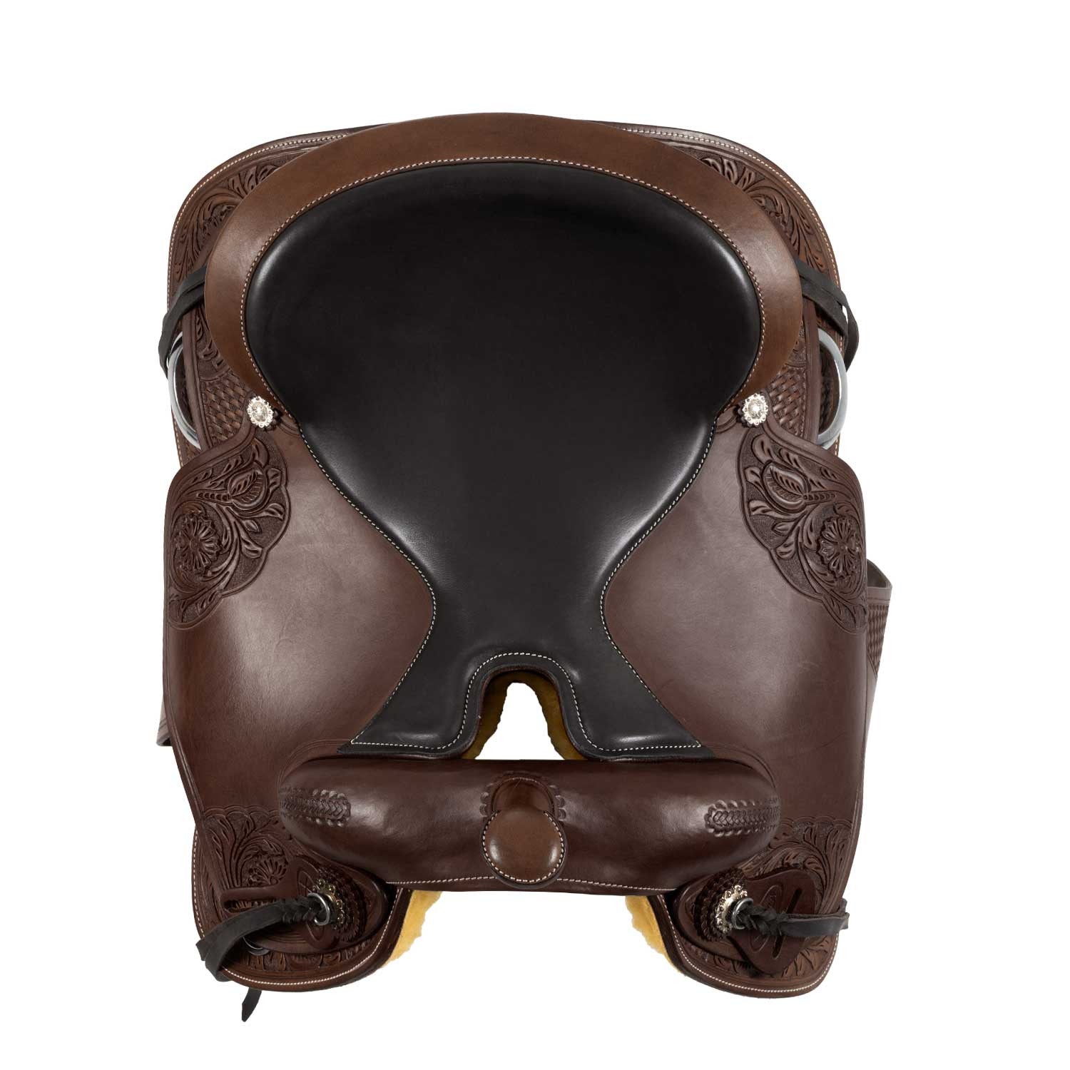 Sella fmw redonda cuero de vaca Freemax - Marrón oscuro