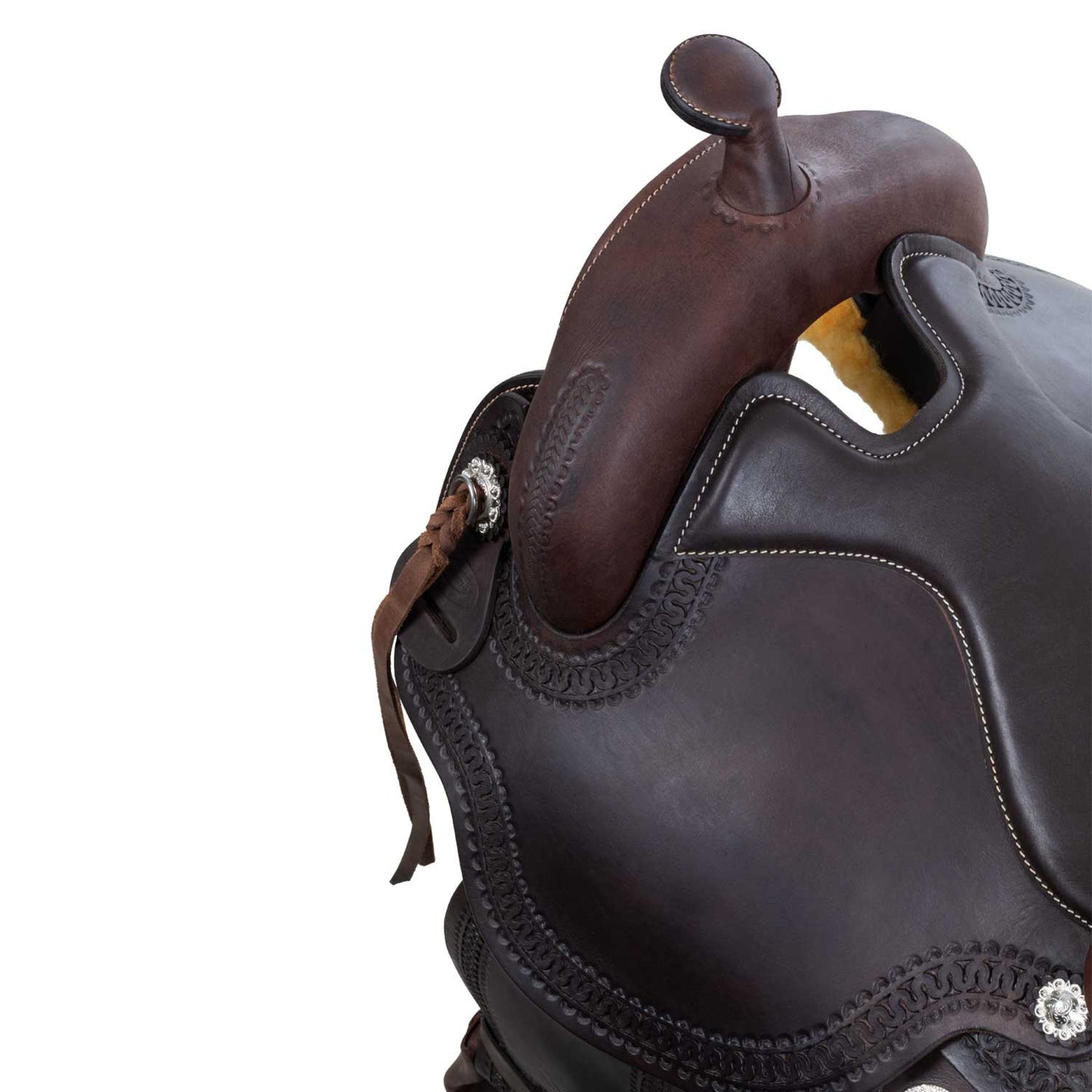 Silla Short Back de cuero de búfalo con acolchado Freemax