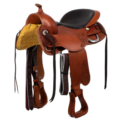 Silla corta trasera con cuero de vaca Freemax