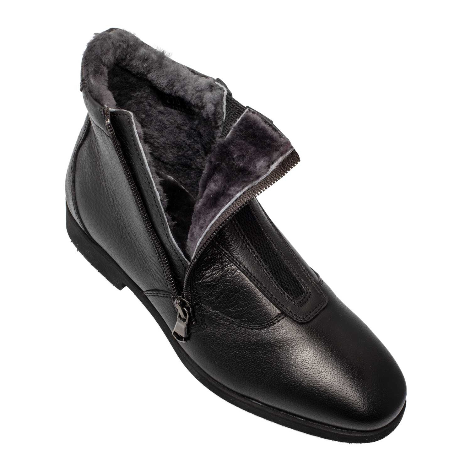 Botines canova con piel de oveja Franceschini - Negro