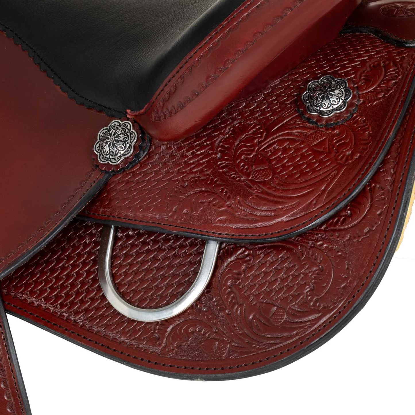 Silla Garland Pleasure small butterfly tooling rose - Burgundy/Black