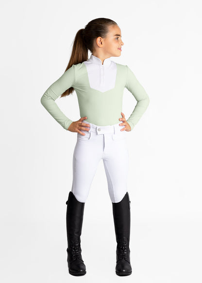 Camiseta técnica Maximilian Equestrian YR Sienna Long Sleeve Show Shirt (Sage detalle 8