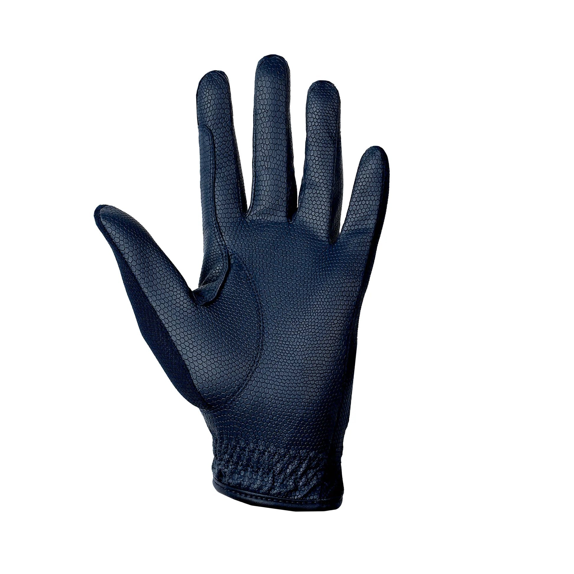 Palma antideslizante de los guantes Vellquine Summer en marino, ideal para mantener un agarre firme y seguro mientras montas.