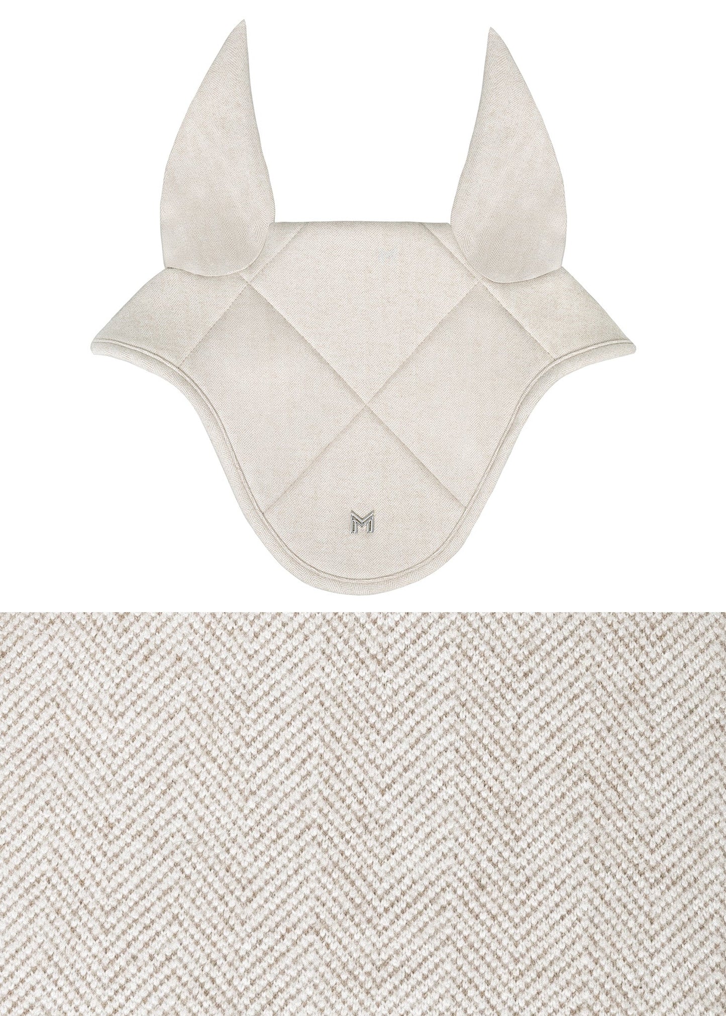 Producto ecuestre Maximilian Equestrian Herringbone Ear Bonnet (Beige) vista principal