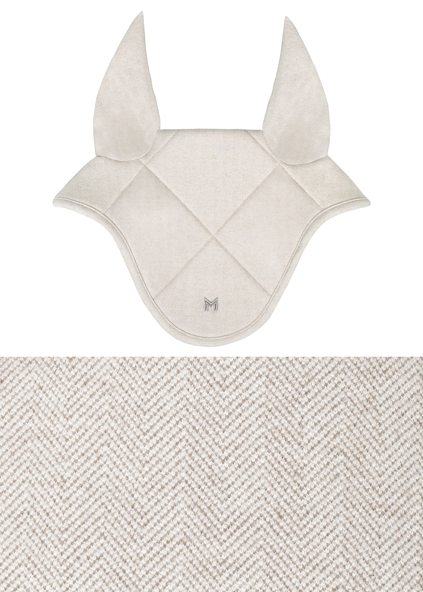 Producto ecuestre Maximilian Equestrian Herringbone Ear Bonnet (Beige) vista principal