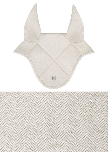 Producto ecuestre Maximilian Equestrian Herringbone Ear Bonnet (Beige) vista principal