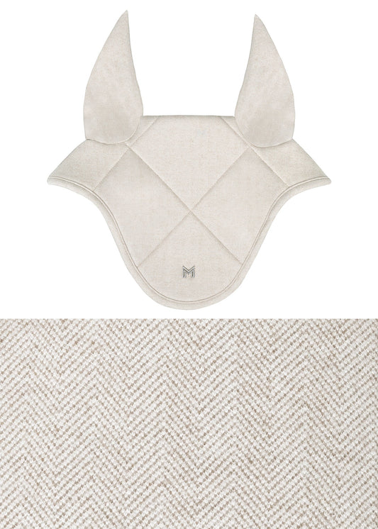Maximilian Equestrian Herringbone orejeras (Beige) para equitación