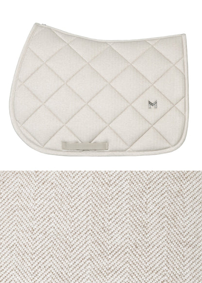 Producto ecuestre Maximilian Equestrian Herringbone Jumping Saddle Pad (Beige) vista principal