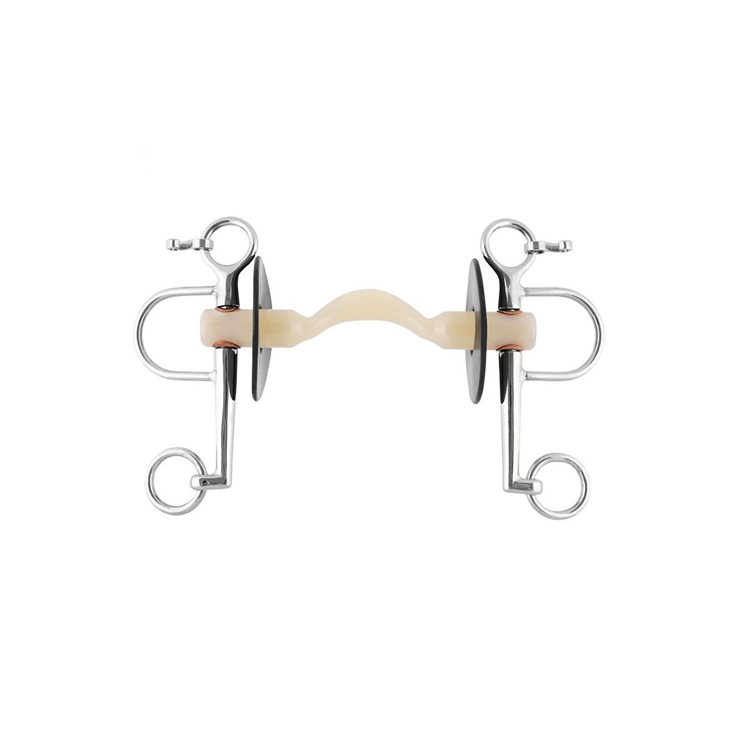 Nathe pelham 20mm con boca mullen suave con porta y patillas cortas