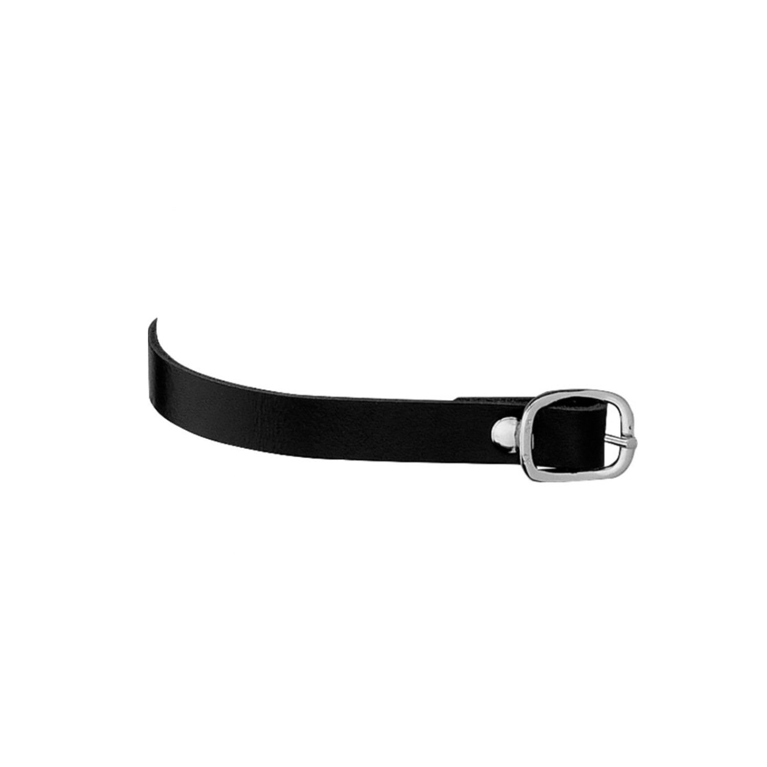Correas para espuelas hs de cuero negro 45cm con hebilla de acero cromado Sprenger