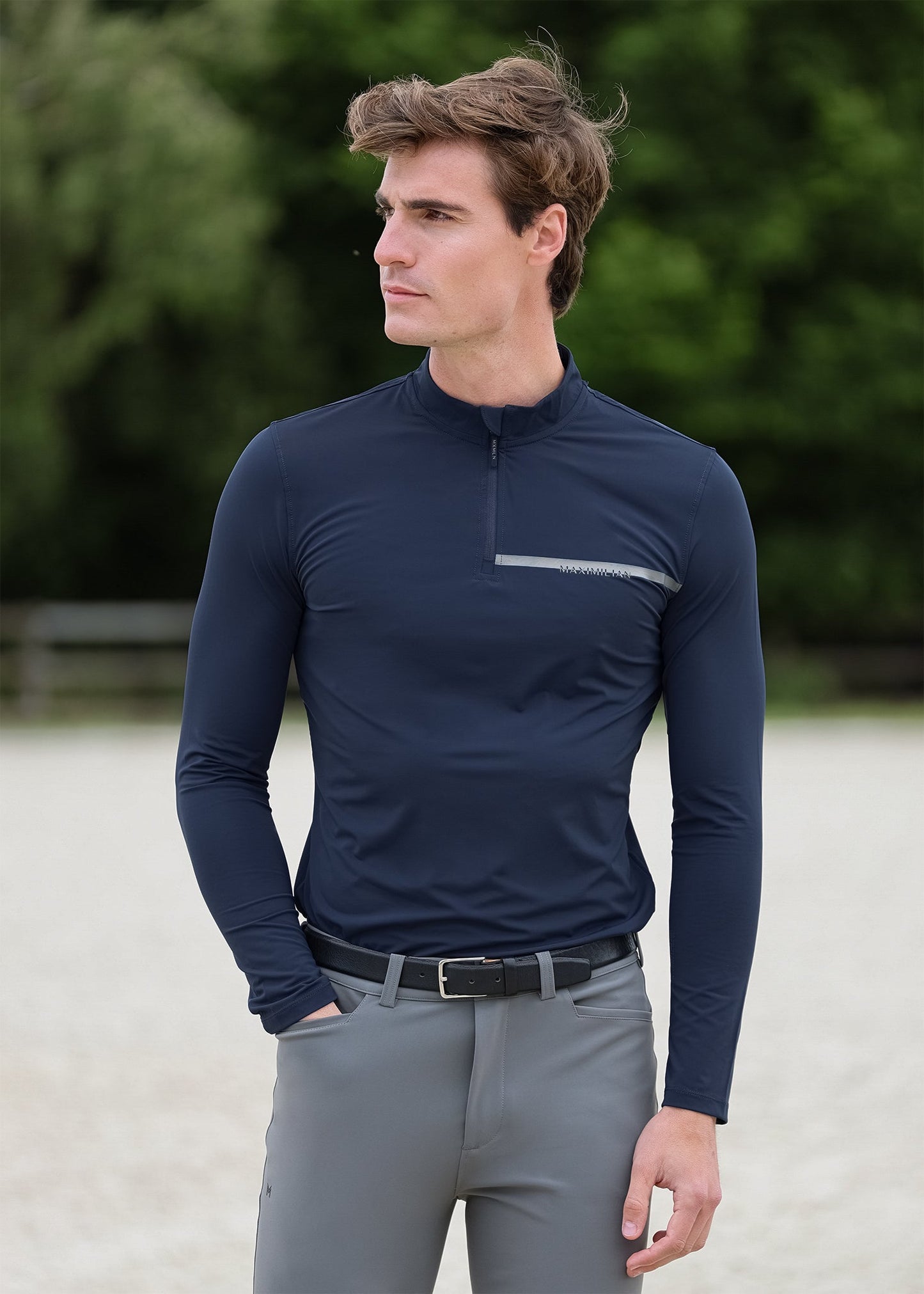 Camiseta técnica Maximilian Equestrian Men Sunblocker Shirt (Navy) vista principal