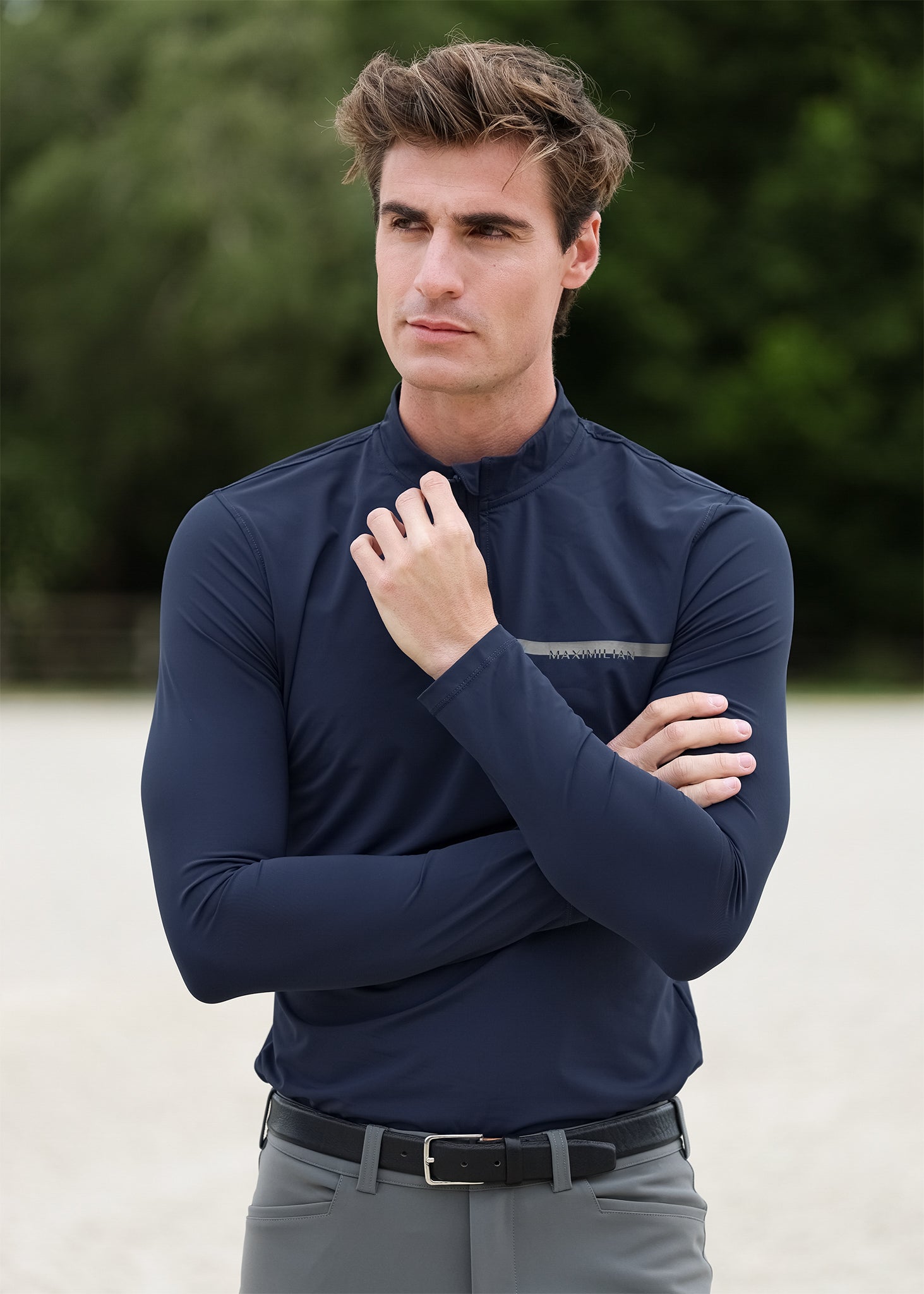 Camiseta técnica Maximilian Equestrian Men Sunblocker Shirt (Navy) detalle 2