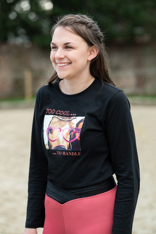 Camisetas HKM manga larga Shirt Ruby Fun para equitación - vista 2