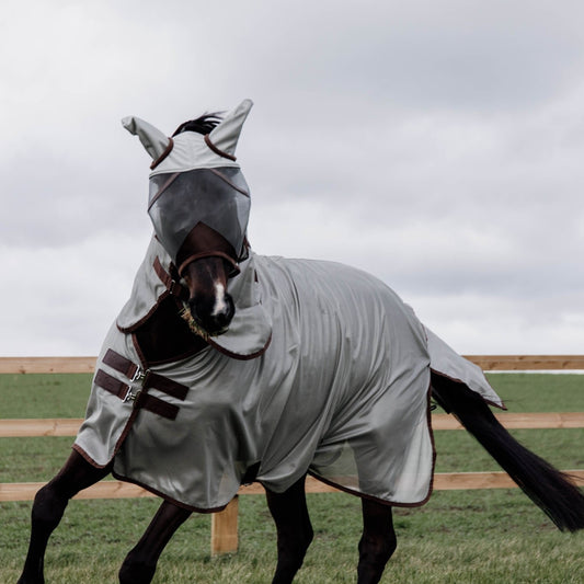 Máscara antimoscas Kentucky Horsewear Classic Fly Set para equitación