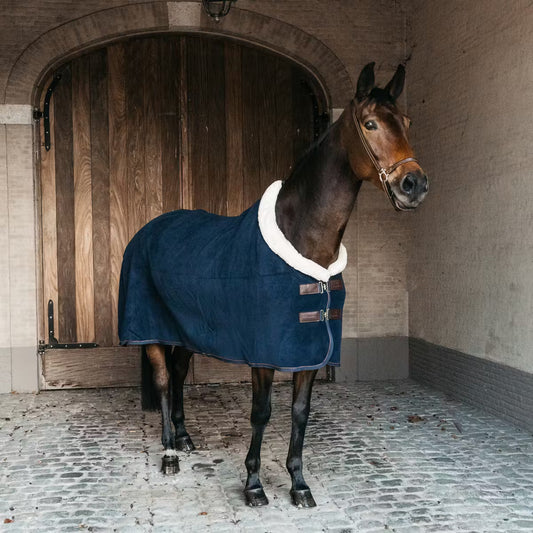 Manta para caballo Kentucky Fleece manta Show Heavy Navy para equitación - vista 2