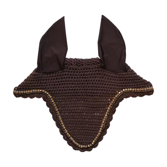 Orejerass Kentucky Fly Veil Long Stone & Pearl para equitación - vista 2
