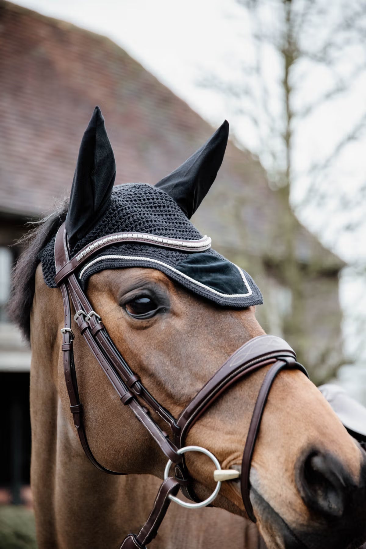Ear Bonnets Kentucky Fly Veil Wellington Basic Velvet detalle 5