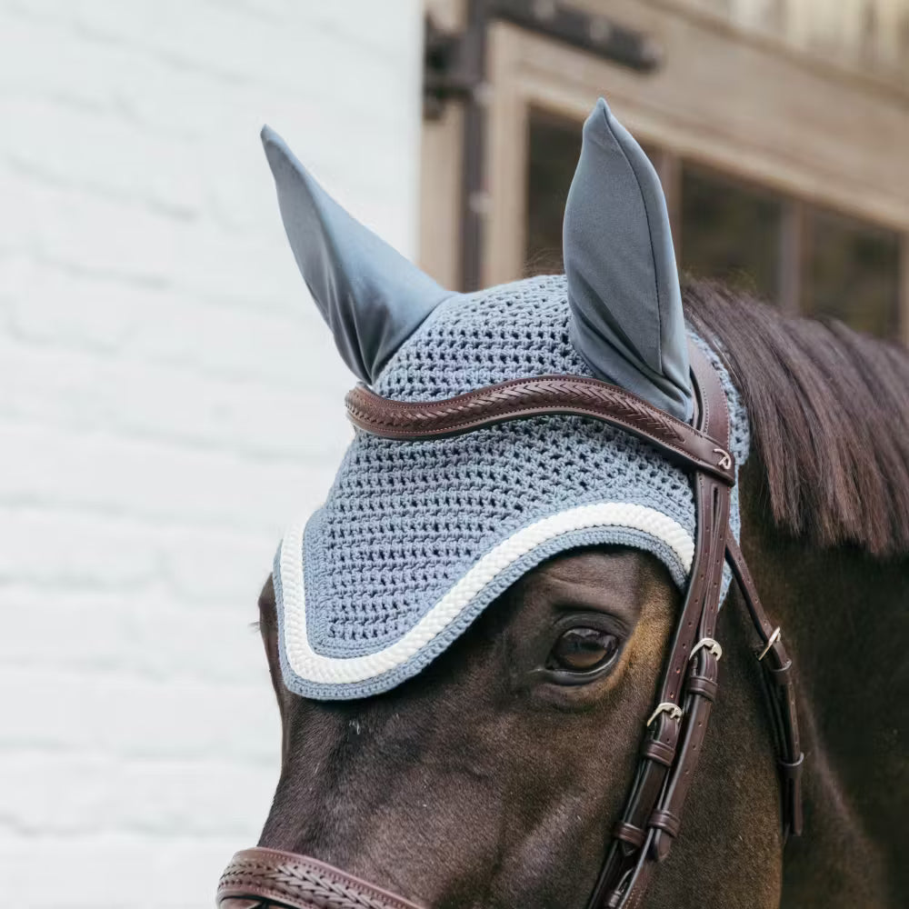 Ear Bonnets Kentucky Fly Veil Wellington Plaited Cord detalle 6