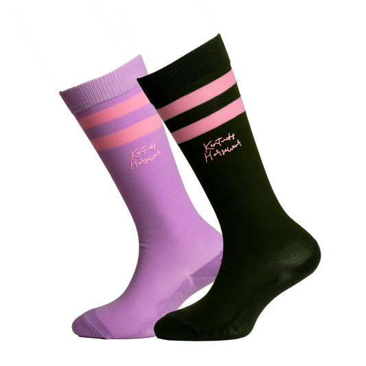 Kentucky infantil & Adult Riding calcetines Stripes Set of 2 para equitación