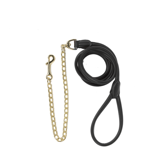 Ramal Kentucky Leather Chain Lead 270 cm para equitación
