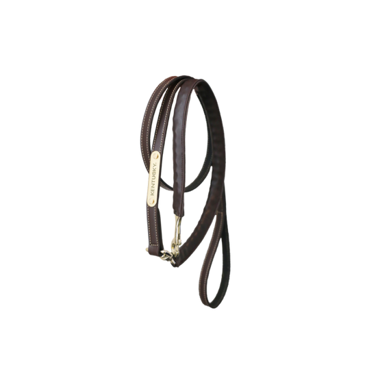 Ramal Kentucky Leather Covered Chain Lead para equitación