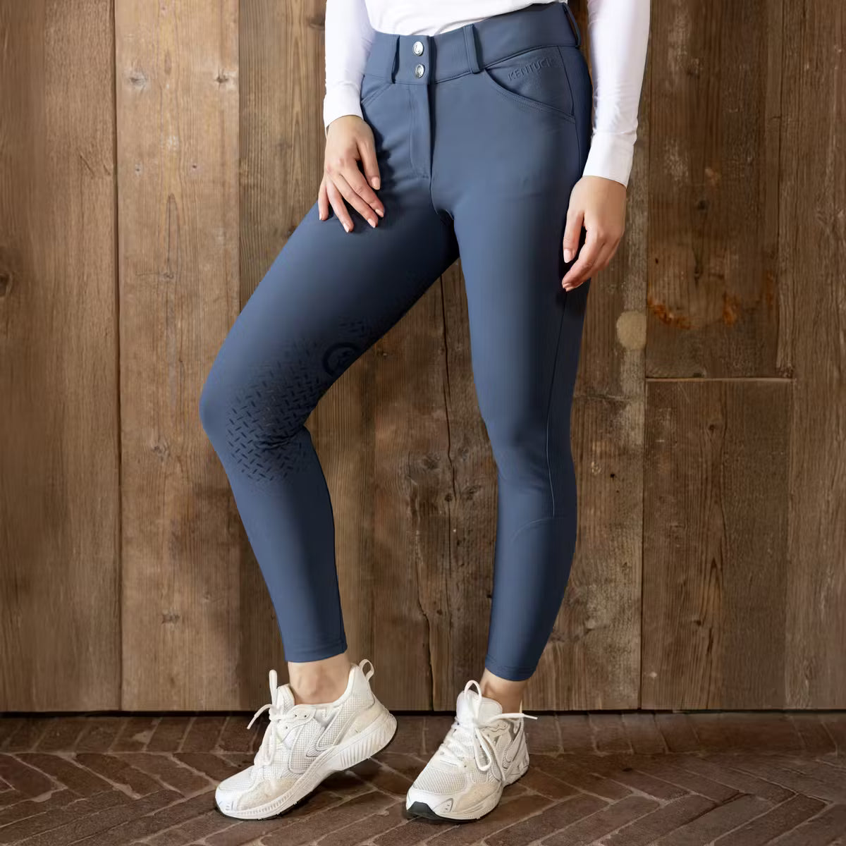 Silicone Knee Patch Breeches Kentucky Women's Riding Breeches Miami with Knee vista principal