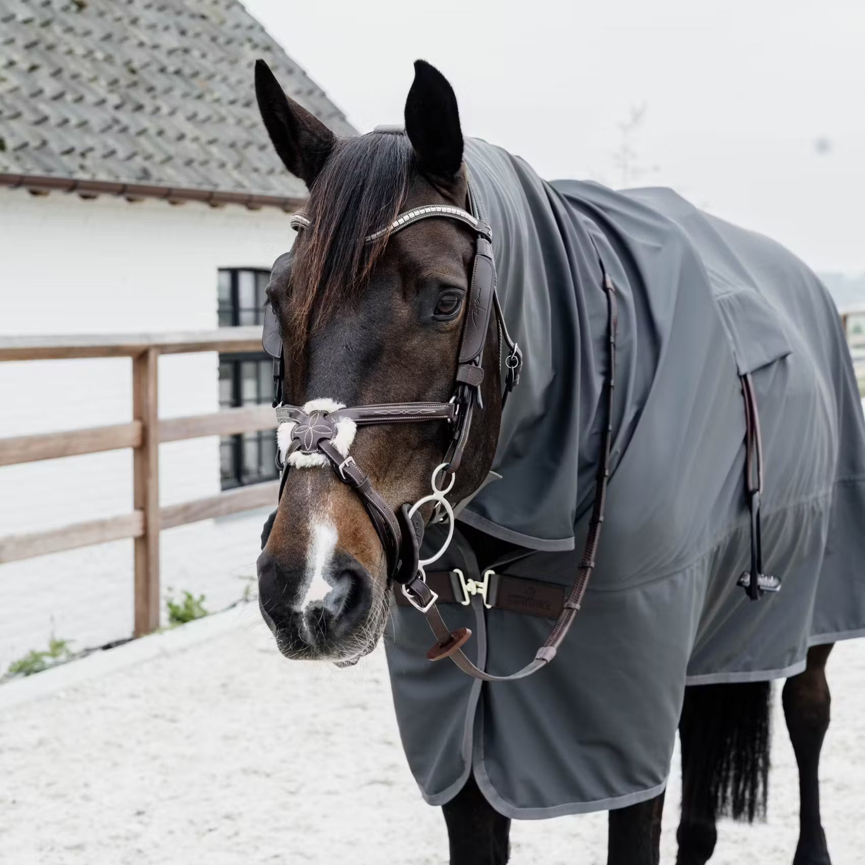 Manta para caballo Kentucky caballo Raincoat Hurricane with Stirrup Holes detalle 2