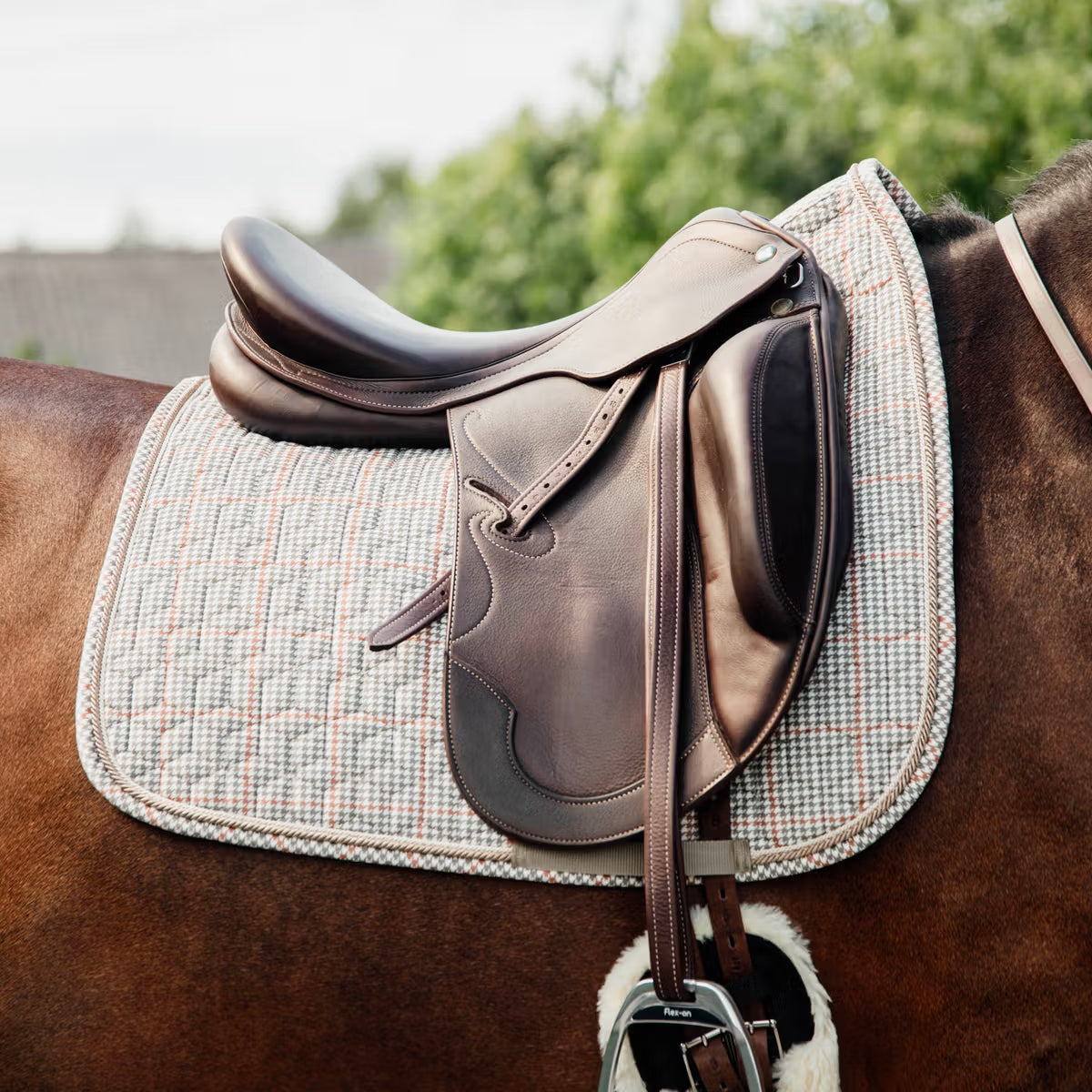Manta para caballo Kentucky Saddle Pad Pied-de-Poule detalle 4