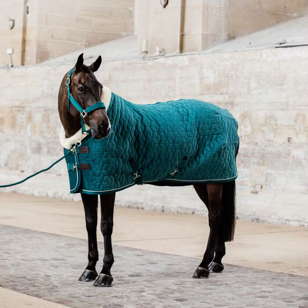 Manta para caballo Kentucky Show Rug Velvet Emerald Limited Edition detalle 2
