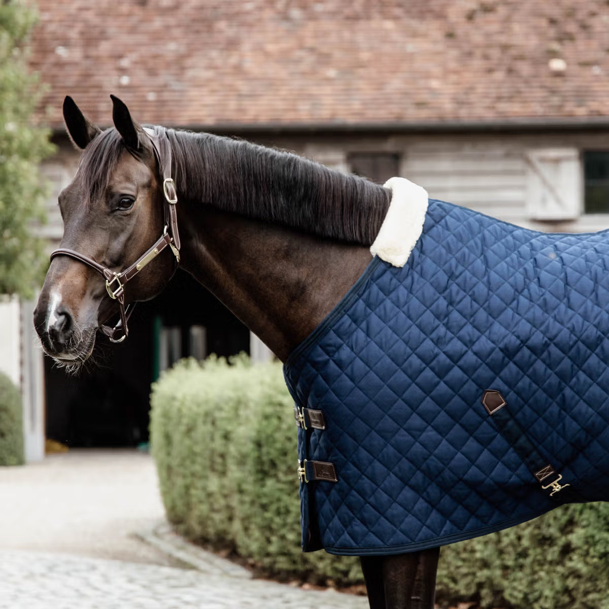 Manta para caballo Kentucky Stable Rug Navy 400g detalle 2