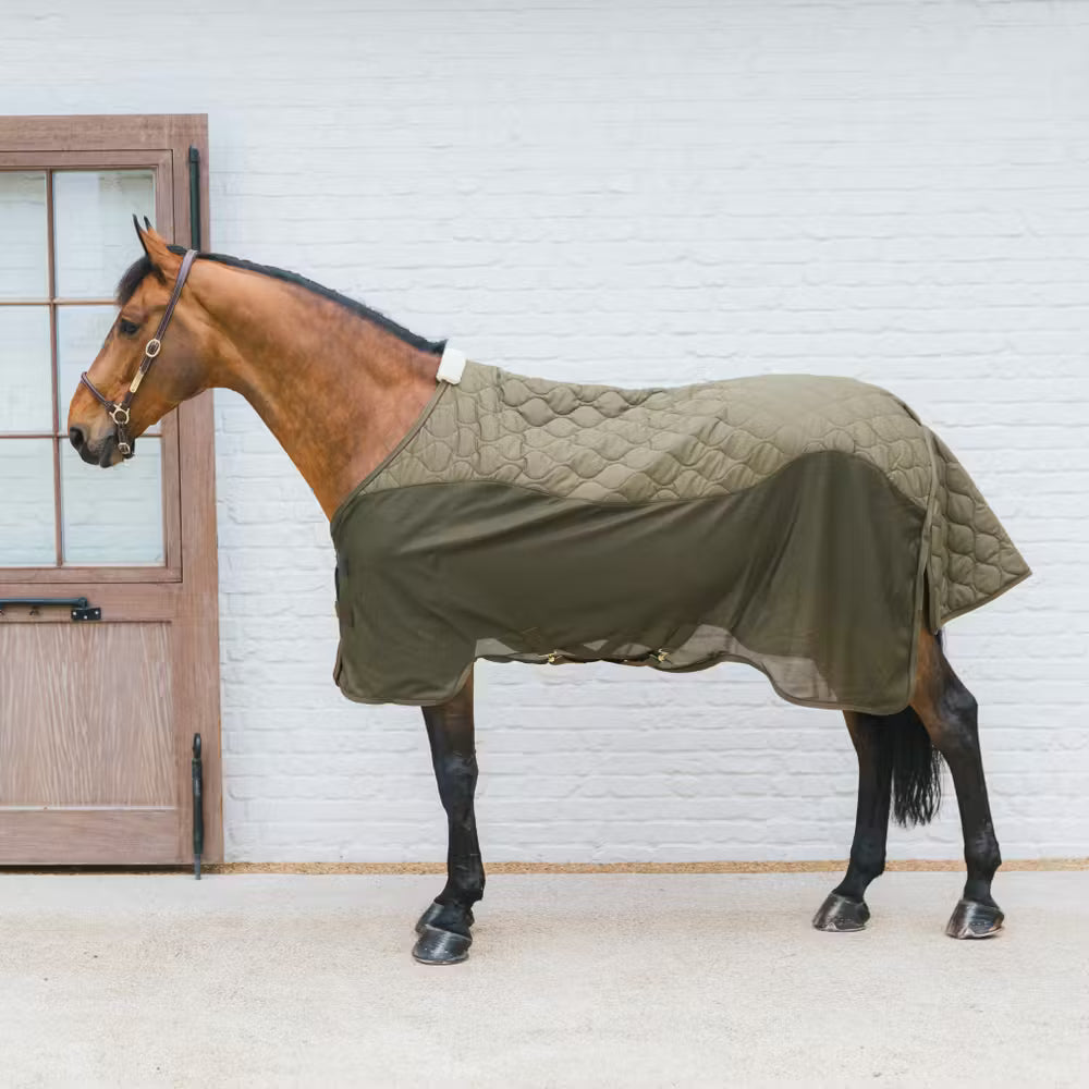 Manta para caballo Kentucky Transport Combo Cooler Fleece Rug detalle 4