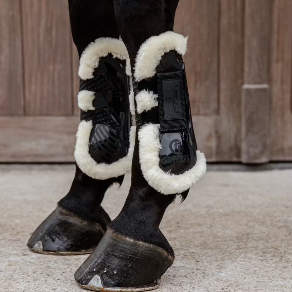 Calzado ecuestre Kentucky Vegan Sheepskin Tendon Boots Velcro detalle 4