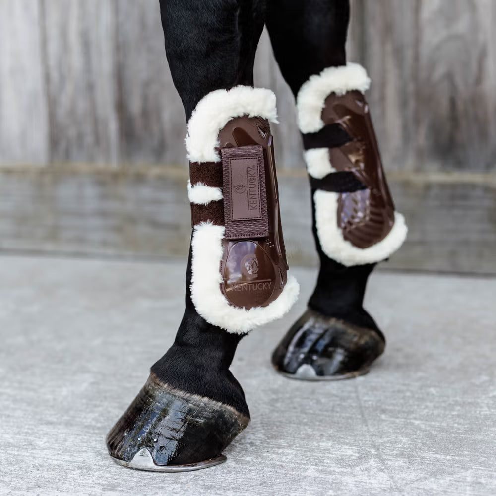 Calzado ecuestre Kentucky Vegan Sheepskin Tendon Boots Velcro detalle 3