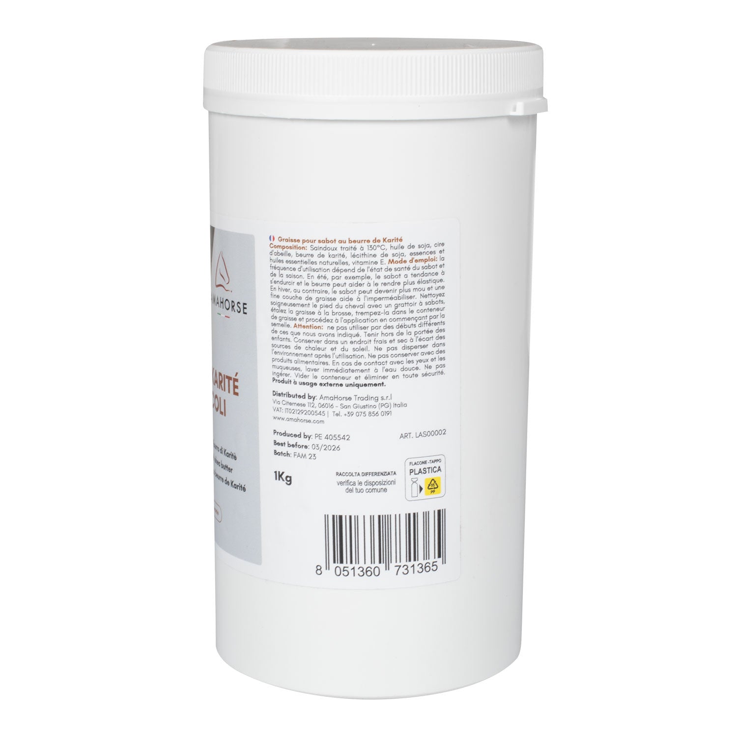Manteca de karité zuecos 1 kg AmaHorse