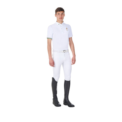 Polo de hombre de concurso Equestro X FISE - Blanco