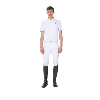 Polo de hombre de concurso Equestro X FISE - Blanco