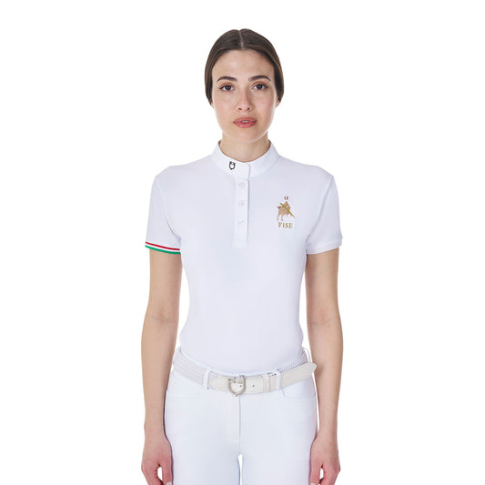 Polo de mujer de competición slim fit Equestro X FISE