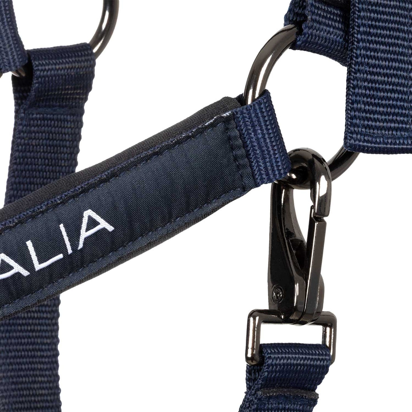 Cabezada acolchada de doble regulación Equestro X FISE - Navy Blazer