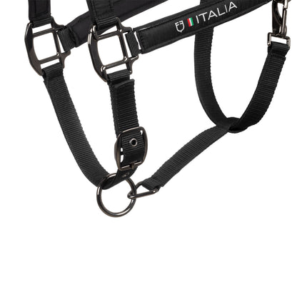 Cabezada acolchada de doble regulación Equestro X FISE - Negro