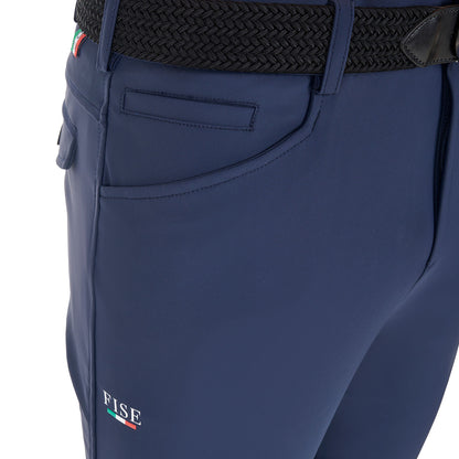 Pantalones de hombre grip rodilla Equestro X FISE - Navy Blazer