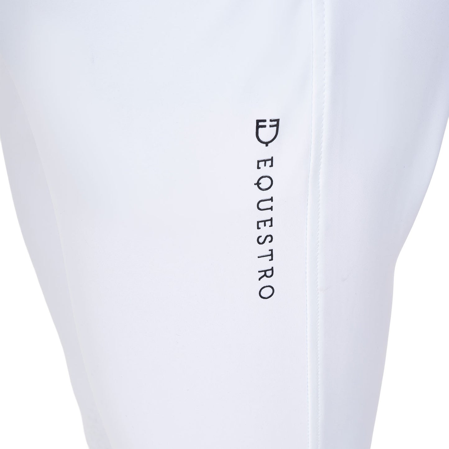 Pantalones de hombre grip rodilla Equestro X FISE - Blanco