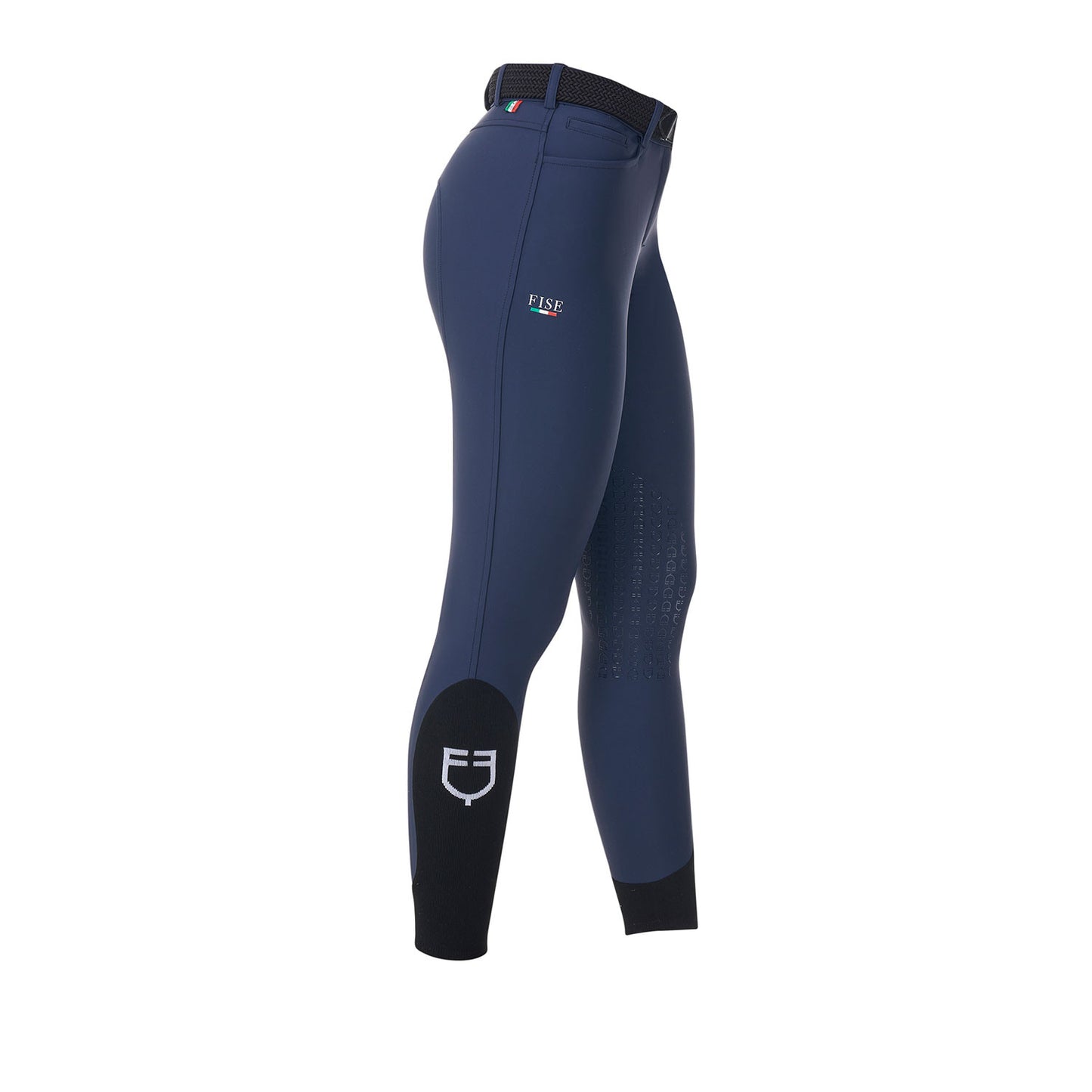 Pantalones de mujer grip rodilla Equestro X FISE - Navy Blazer