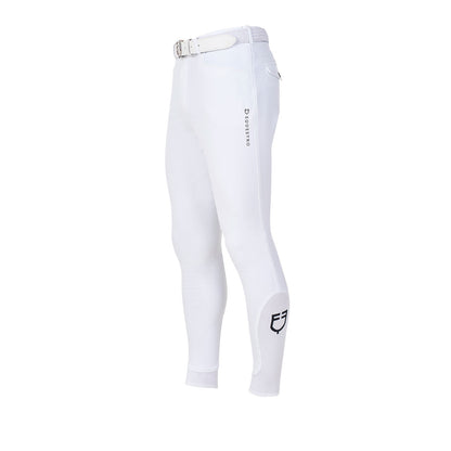 Pantalones de hombre full grip Equestro X FISE - Blanco