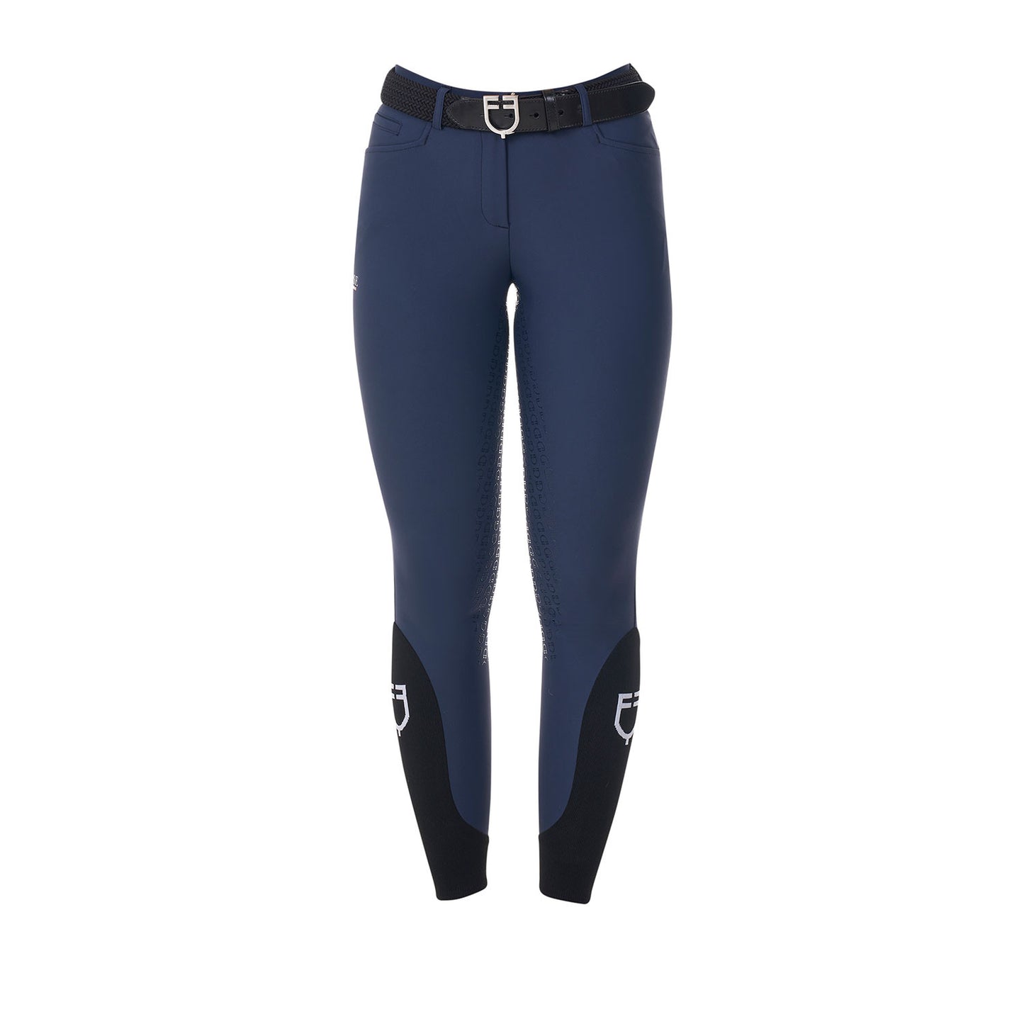 Pantalones de mujer full grip Equestro X FISE - Navy Blazer