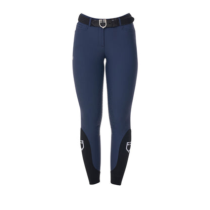 Pantalones de mujer full grip Equestro X FISE - Navy Blazer